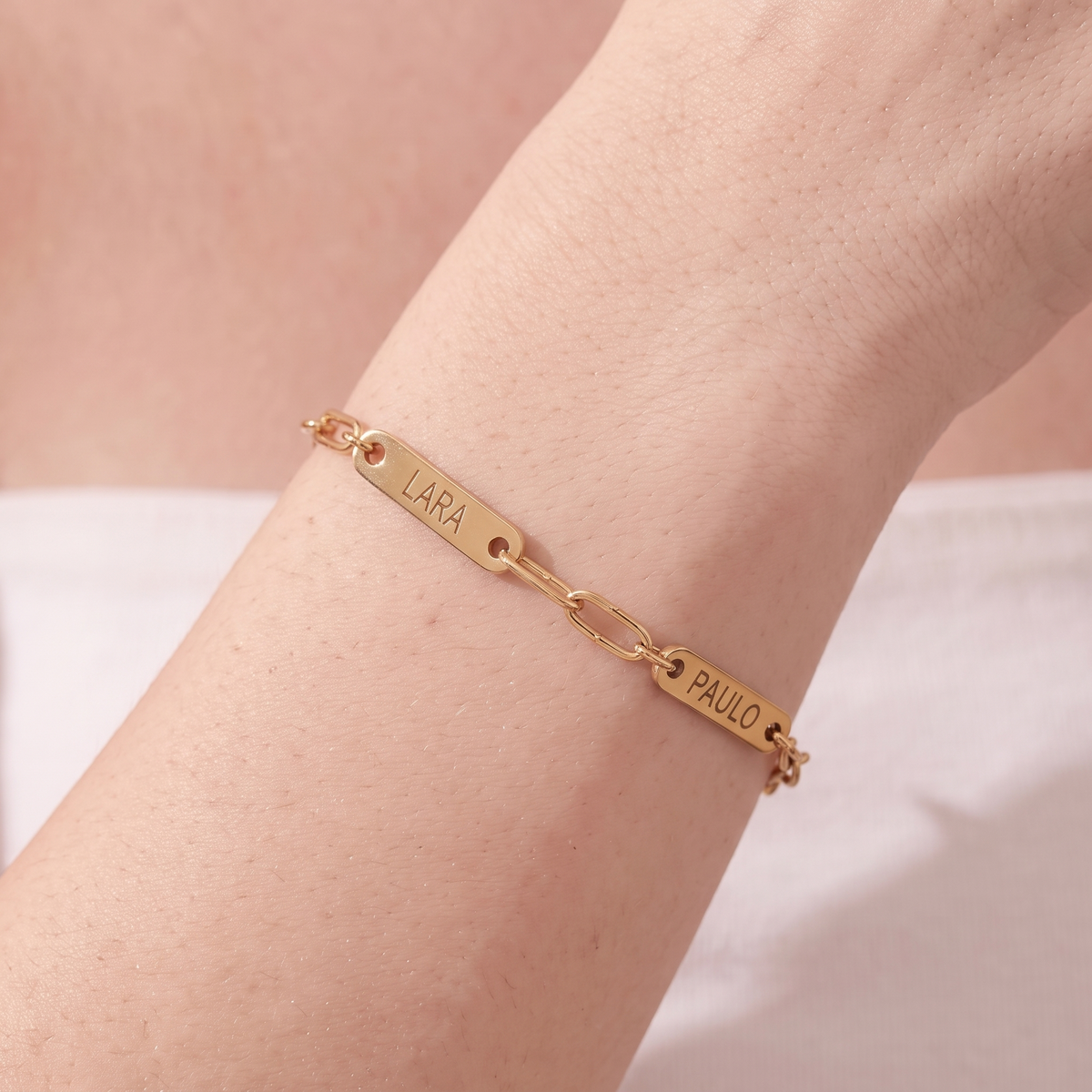 Pulseira de Elos com Vários Nomes