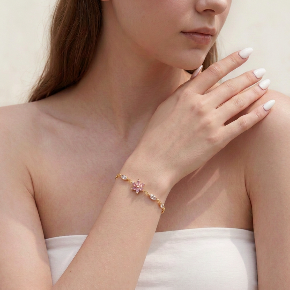 Pulseira com Flor Personalizada