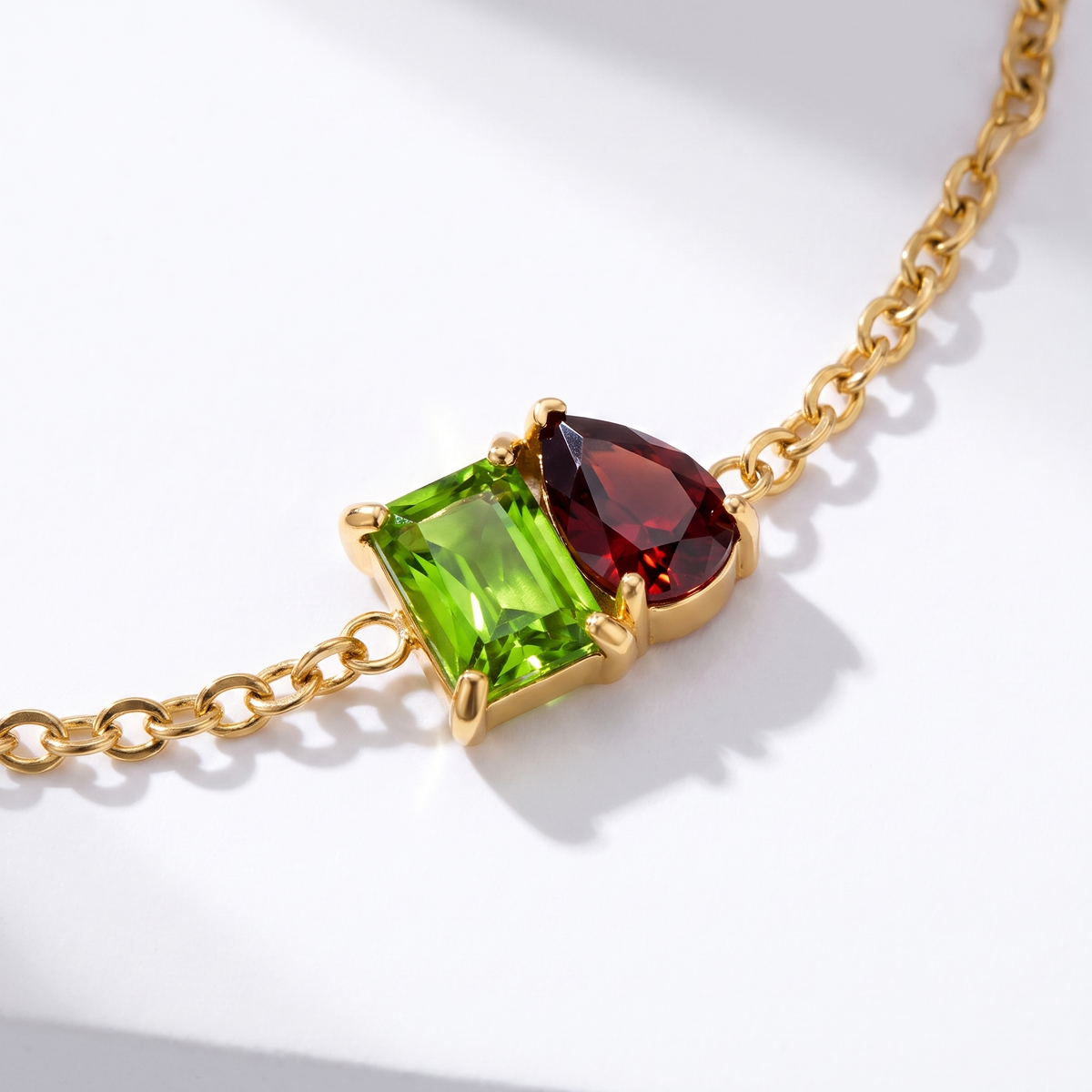 Pulseira Eterna com Duas Pedras de Nascimento
