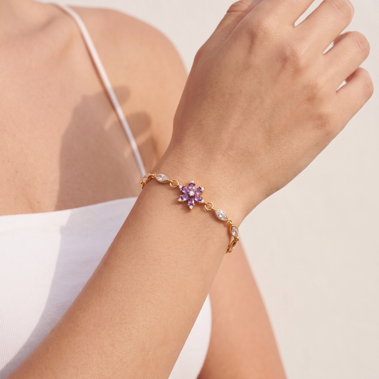 Pulseira com Flor Personalizada